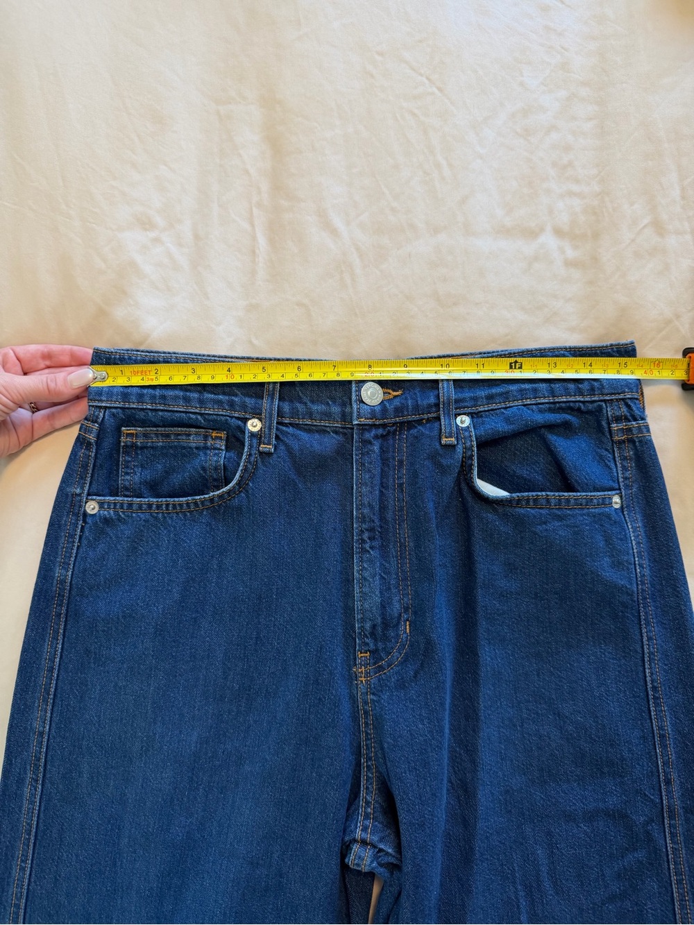 Veronica Beard Taylor Relaxed Wide Leg High Rise Jeans, 29 - Picture 10 of 11